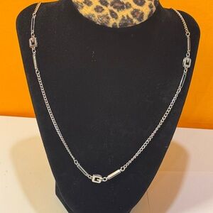 Givenchy Black and Silver Geometric Necklace